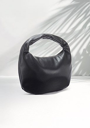 Faux Leather Small Hobo Bag product image (X67336.BK.1.B5625)