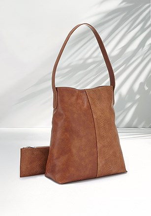 Faux Leather Shoulder Bag product image (X67339.CG.1.B)