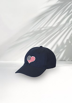 American Flag Heart Hat product image (X68310.NV.1.B)