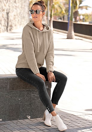 Knitted Hoodie Sweater product image (x36098.be.a)